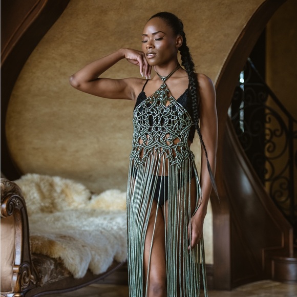 Handmade Macramé Rope Dress Festival - Picture 3 of 16